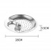 Multifunctional Stainless Steel Plate with Dipping Saucer Round Double-layer Water Oil Draining Tray 28cm